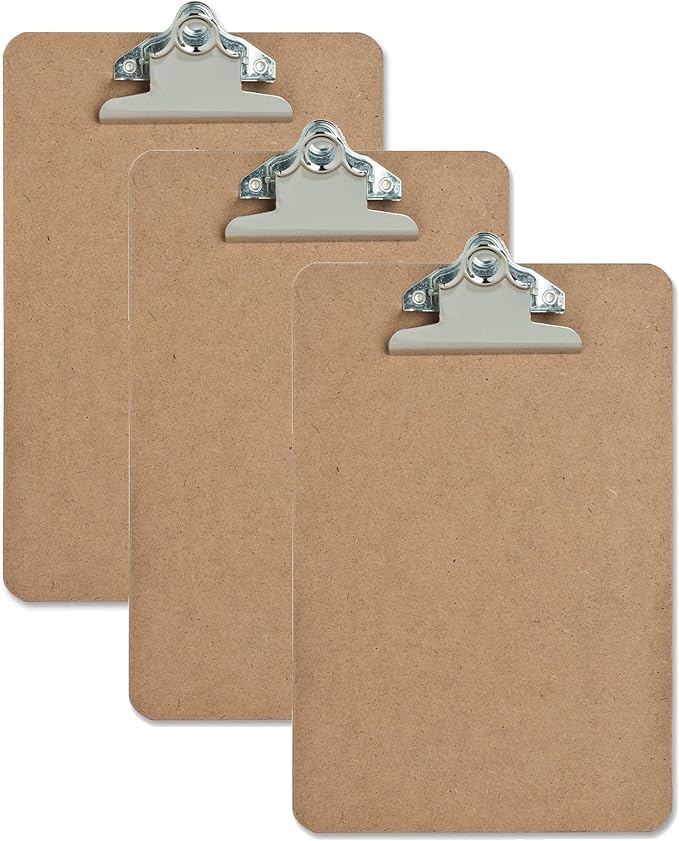 3 Pack Mini Clipboard Hardboard 6 x 9 Amazon.co.uk Office Products