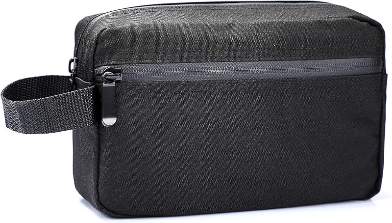 Etercycle Toiletry Bag for Men Waterproof Dopp Kit with Handle Black