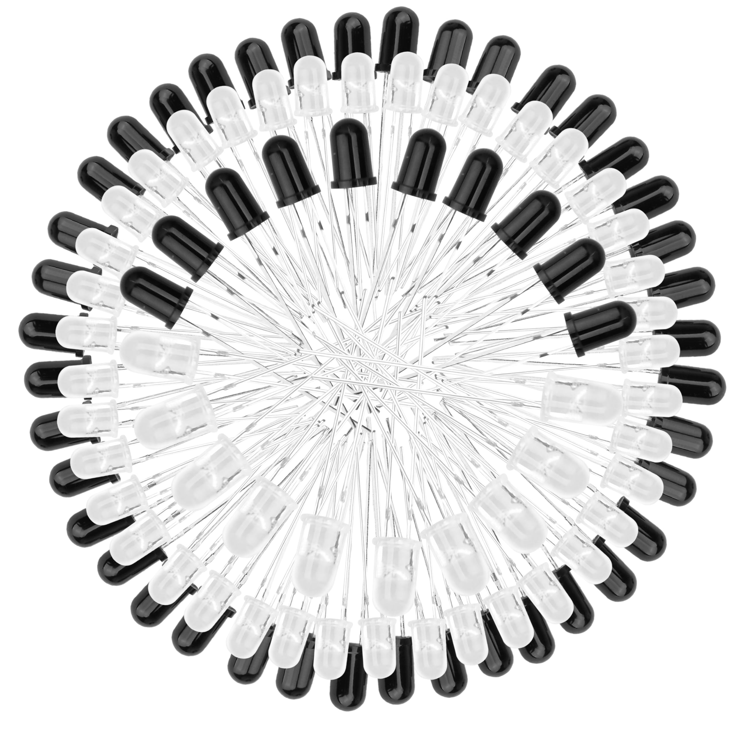 sourcing map 50pcs 5mm 940nm Infrared Receiver Diode DC 1.2V LED IR