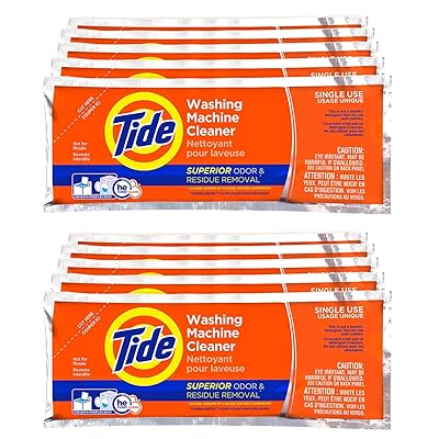 Tide Washing Machine Cleaner, Washer Machine Cleaner Tablets for Front and Top Loader Machines, 10 Count - Packaging May Vary