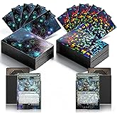 DEDC MTG Card Sleeves 200CT (Firework+Broken Stone) Holographic Front &amp; Matte Finish Back Smooth Shuffle Standard Size 4 Mil Tear Resistant Art Cards Sleeve for Magic The Gathering