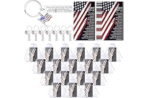 Sureio 20 Set Veterans Day Gifts American Flag Keychains May You Be Proud USA Flag Keychains with Inspirational Cards Patriotic Souvenirs for Veterans Firefighters Police Teachers Community Heroes