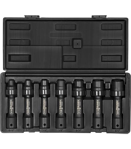 Sunex 2695 Inch Drive Driveline Socket Set, Metric 8mm-17mm