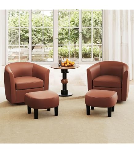 Chairs With Ottomans for Living Room: Stylish Comfort & Elegance