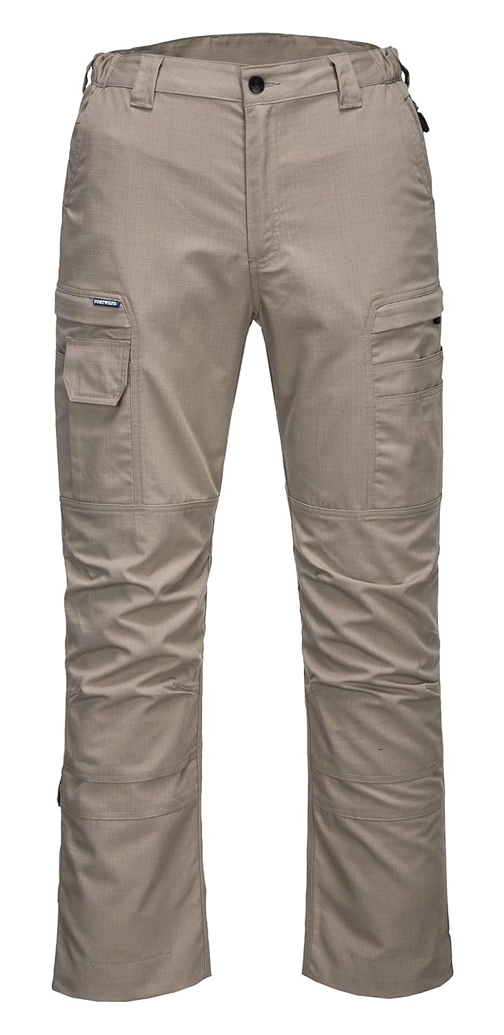 Portwest T802 KX3 Ripstop Work Trousers Durable Stretch Fabric Adjustable Fit Multi-Pocket Utility Knee Pad Compatibility for Ultimate Comfort & Protection