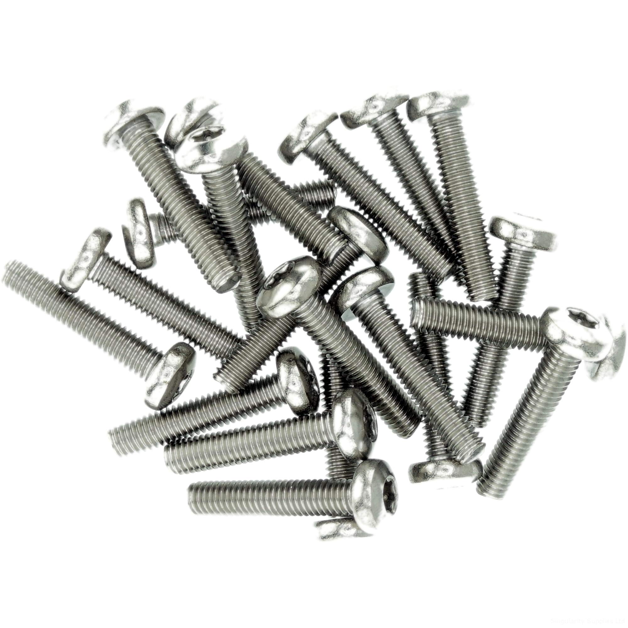 M4 (4mm x 16mm) TX Pan Thread Rolling Screw - Stainless Steel (A2) (Pack of 20)