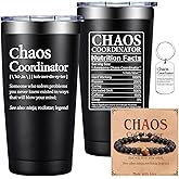 Grifarny Chaos Coordinator Tumbler Mug, Christmas Thank You Gifts for Men, Employee Teacher Appreciation Gifts, Boss Day Gift, Gift for Coworker, Administrative Assistant, Supervisors, Secretary