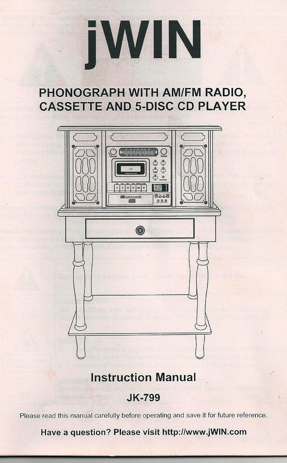 Amazon.com: Jwin (Jk-799) Retro Looking Cherry Wood Stereo with