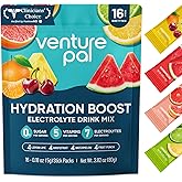 Venture Pal Sugar Free Electrolyte Powder Packets, Keto Friendly, 16 Sticks | Liquid Daily IV Hydration Packets for Rapid Rehydration. 7 Electrolytes &amp; 5 Vitamins | Vegan | Fast Dissolve