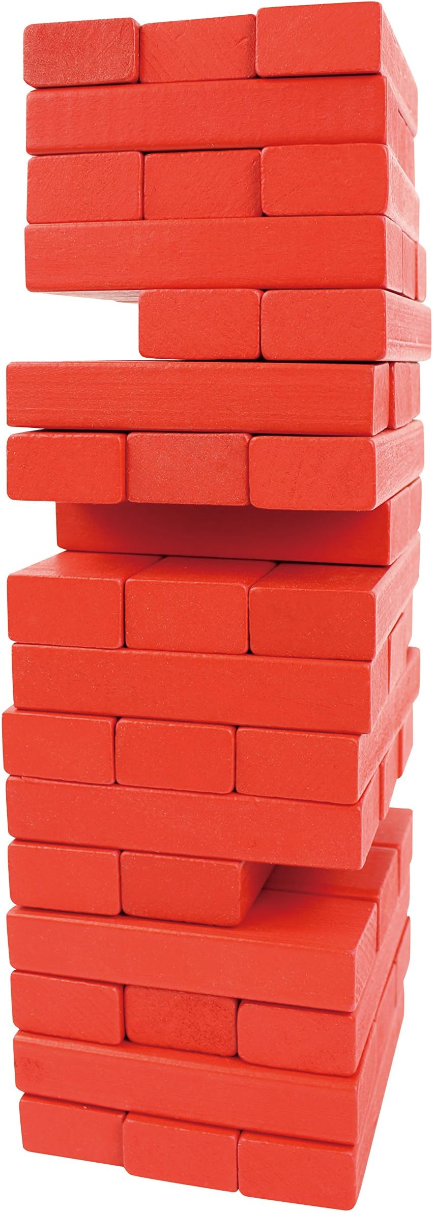 Wood Tower Stacking Game 48 Pcs - RED