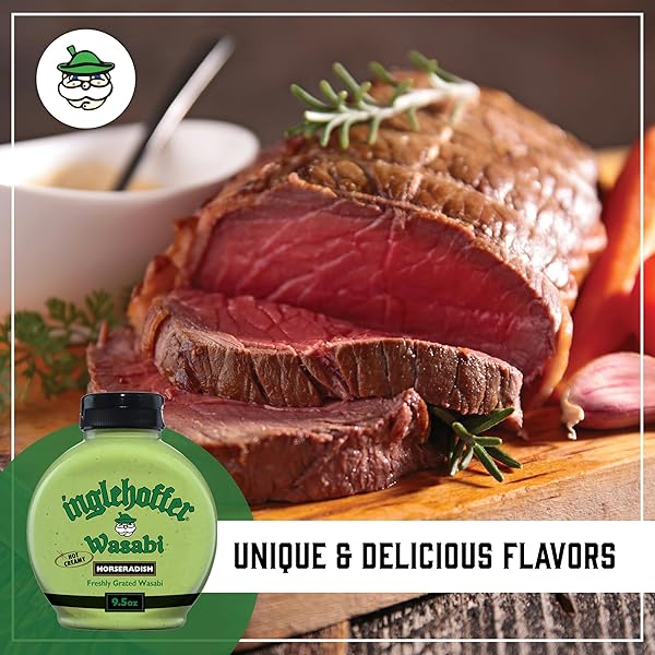 INGLEHOFFER HOT CREAMY WASABI HORSERADISH SAUCE, 9.5 OZ SQUEEZE BOTTLE