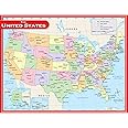 Teacher Created Resources US Map Chart, Multi Color (7657)
