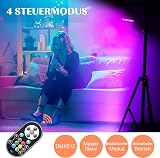 U King 4 Pack RGB 72W LED Stage Lights with Remote 7CH 5 Modes view 3