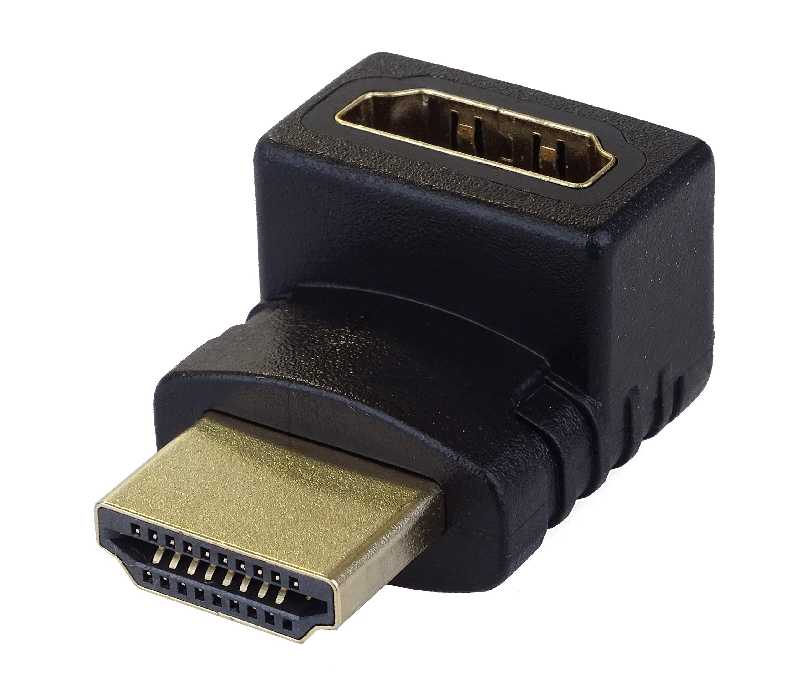 Goobay 68782 HDMI Angled Adapter, Gold-Plated, Female, Type A