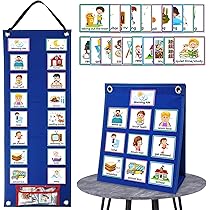 Calendario Semanal Educativo Pizarra Magnética Semanal Para Niños - Planificador Montessori Con 248 Imanes, Bolsa, 40x32cm Planificador Semanal Montessori 248 Imanes FORMIZON