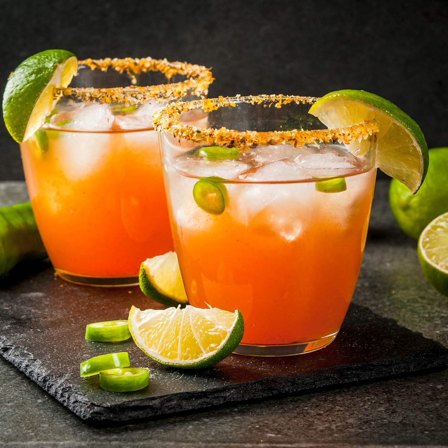  | The Spice Lab Glass Cocktail Rimmer for Martinis & Margaritas - Drink Rimmer- Gluten Free Non-GMO No MSG All Natural Brand - Rim Sugar or Salt for Cocktails (Chili Lime Salt): Rimming Salts & Sugars