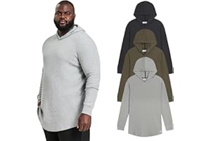 STRONGSIZE Men's Big and Tall Thermal Waffle Shirts – Longer Length Long Sleeve Shirt