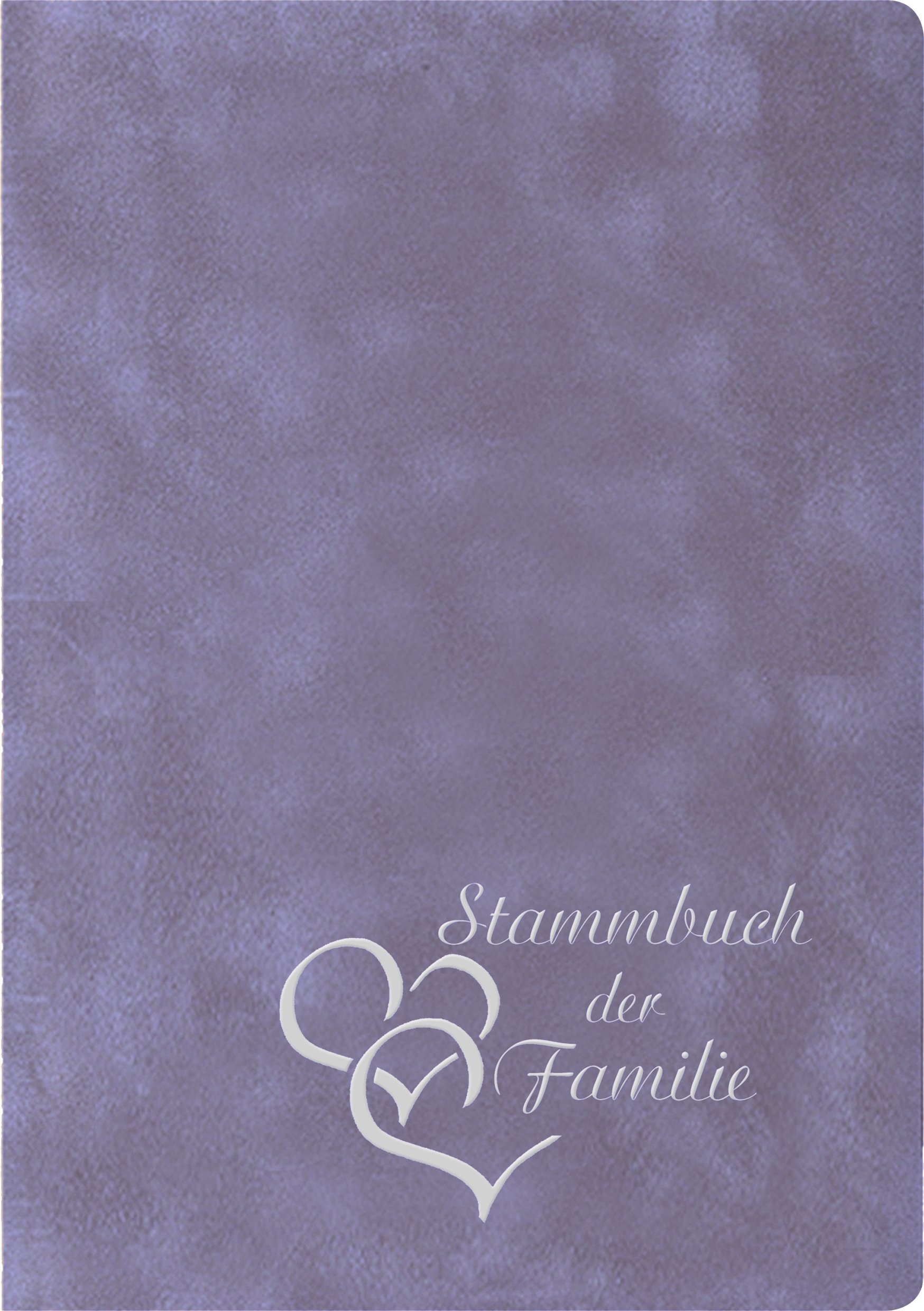 Stammbuchverlag 'Book Hearts Embossed Heart Silver Lilac/Purple, Suede, Trunk Book