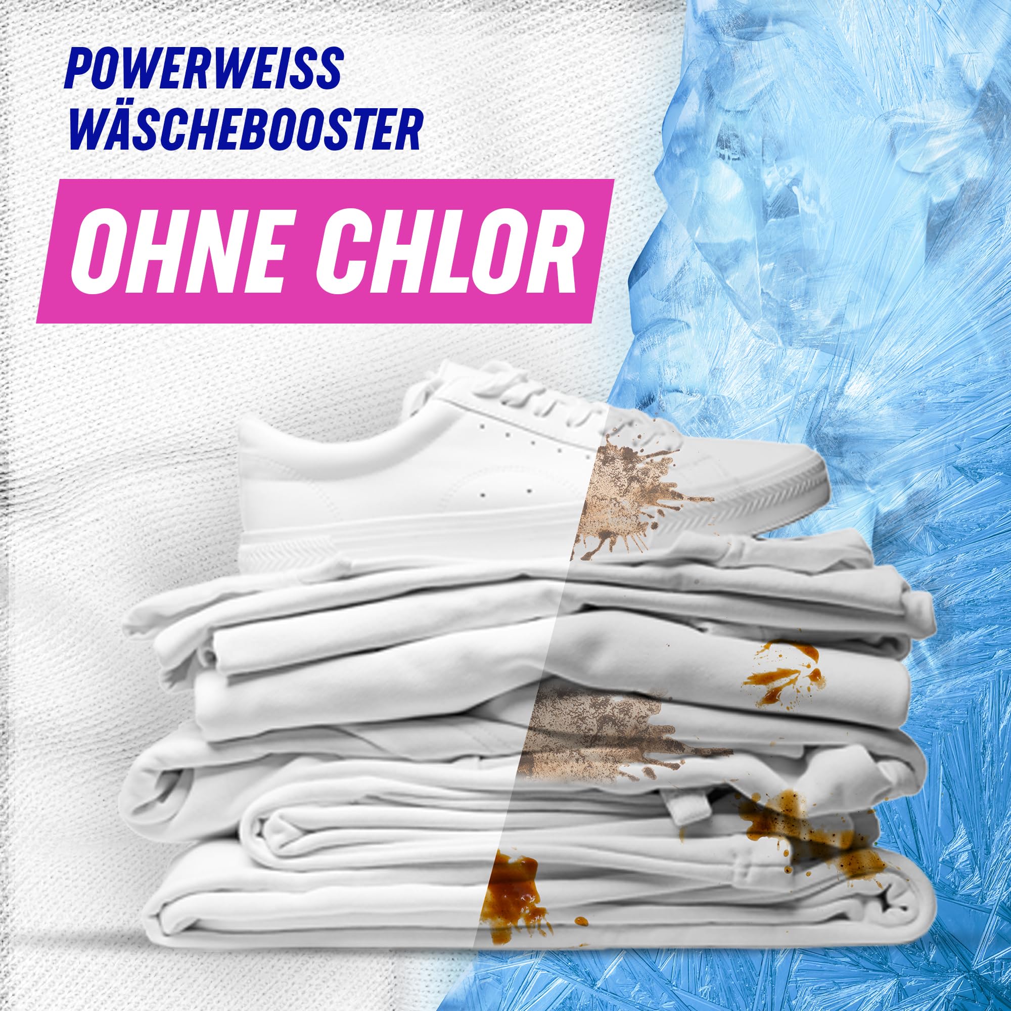 Vanish Oxi Action Powerweiss Pulver – 1 x 1,125 kg – Fleckenentferner und Wäsche-Booster Pulver ohne Chlor – Für weiße Wäsche 5