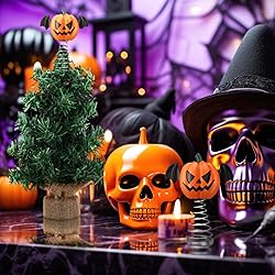 Halloween Pumpkin Skull Ghost Miniature Tree Topper
