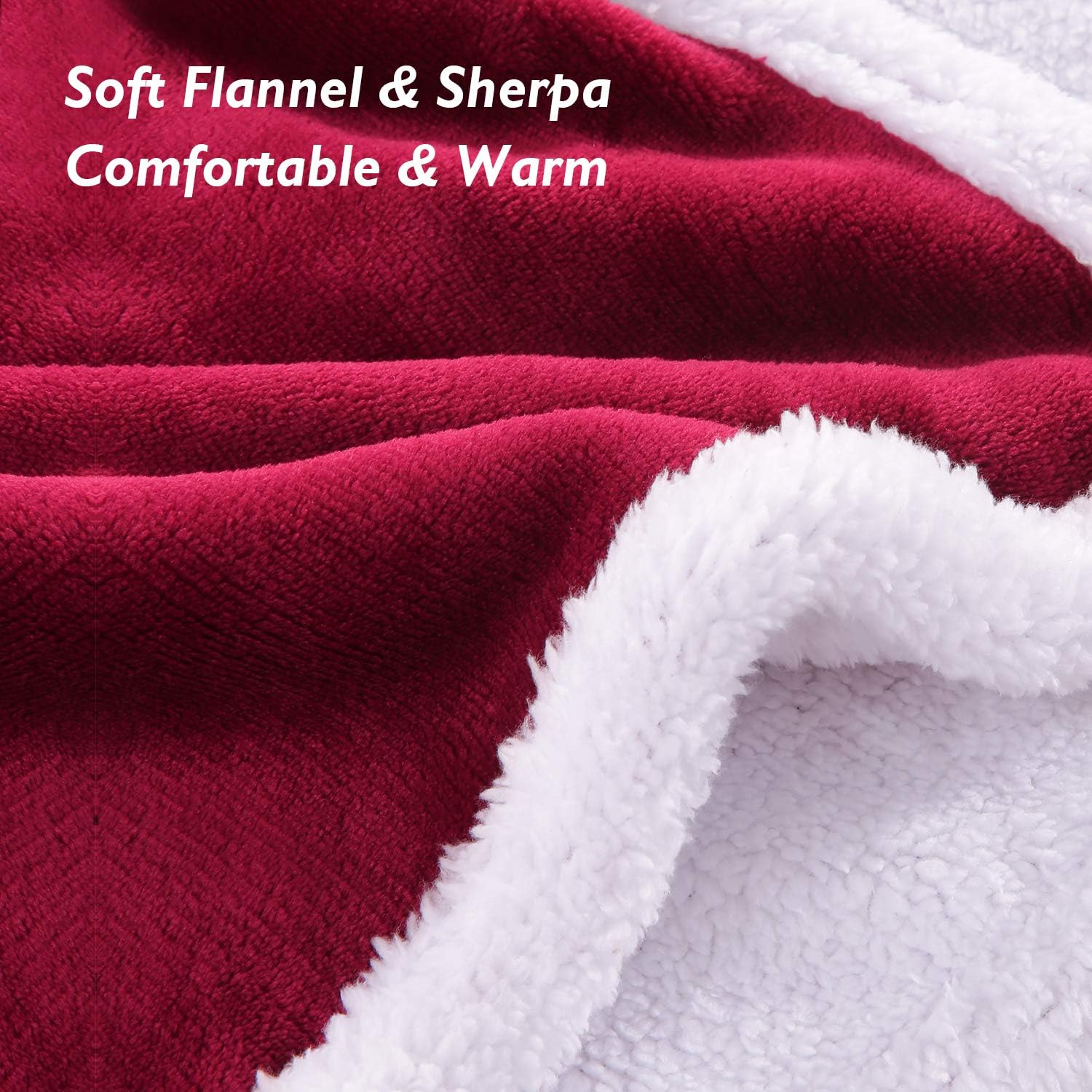 Electric Blanket Heated Throw Fast Heating Blanket Flannel & Sherpa Reversible 50" x 60" with 3 Hours Auto Off & 4 Temperature Settings, ETL Certification, Bed Sofa Use & Machine Washable: Home & Kitchen