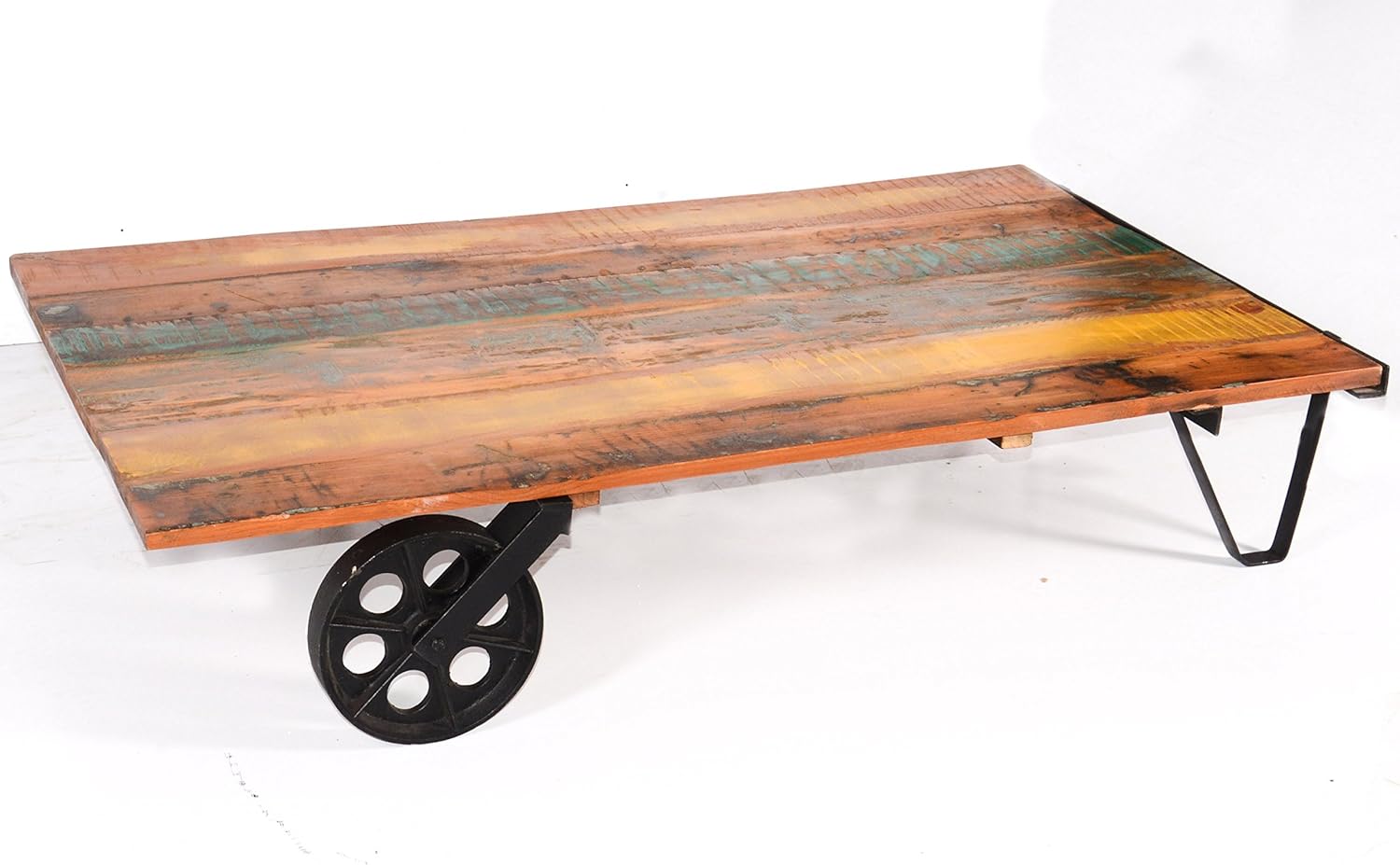 Atelier grey Table Basse Industrielle sur Roue Meuble House Amazon.fr