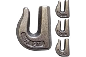 GRIPON (Pack of 4) 3/8" Weld-On Clevis Grab Chain Hooks - Grade 70