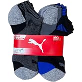 Puma Men's No show Sport Socks, Moisture Control, Arch Support (8 Pair) SOCK SIZE 10-13 SHOE SIZE 6-12