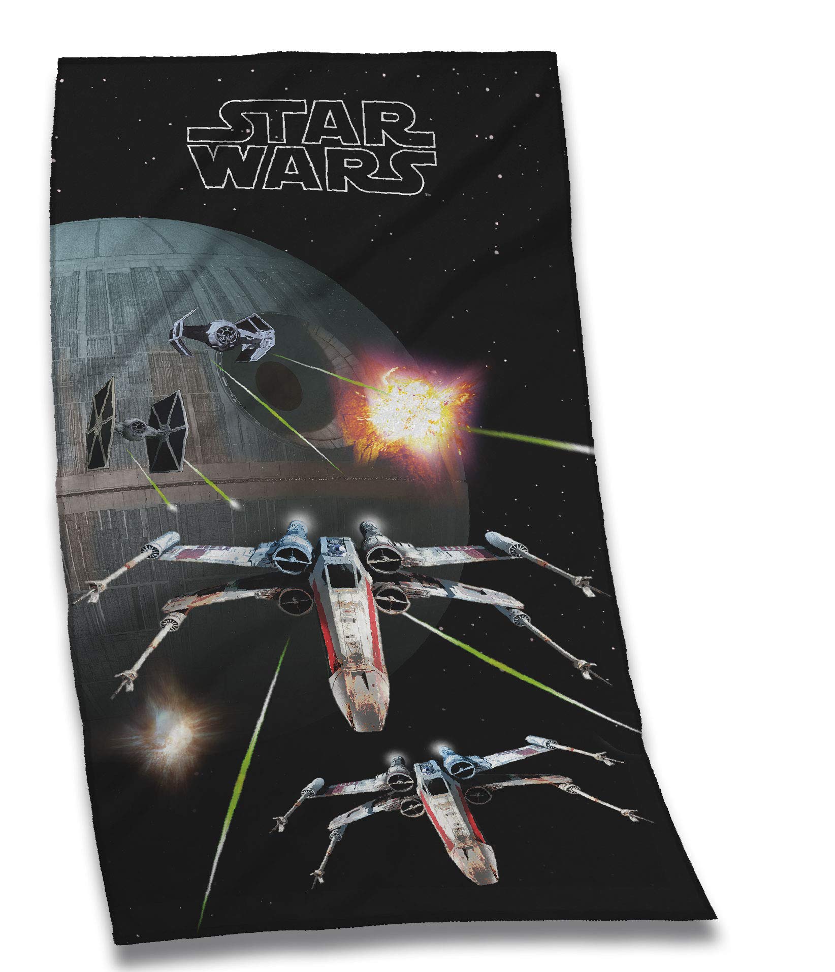 Tex Idea Star Wars Death Star Yoka Luke Lea Bath Towel Sauna Towel 75 x 150 cm Wow All-In-One Outlet 24