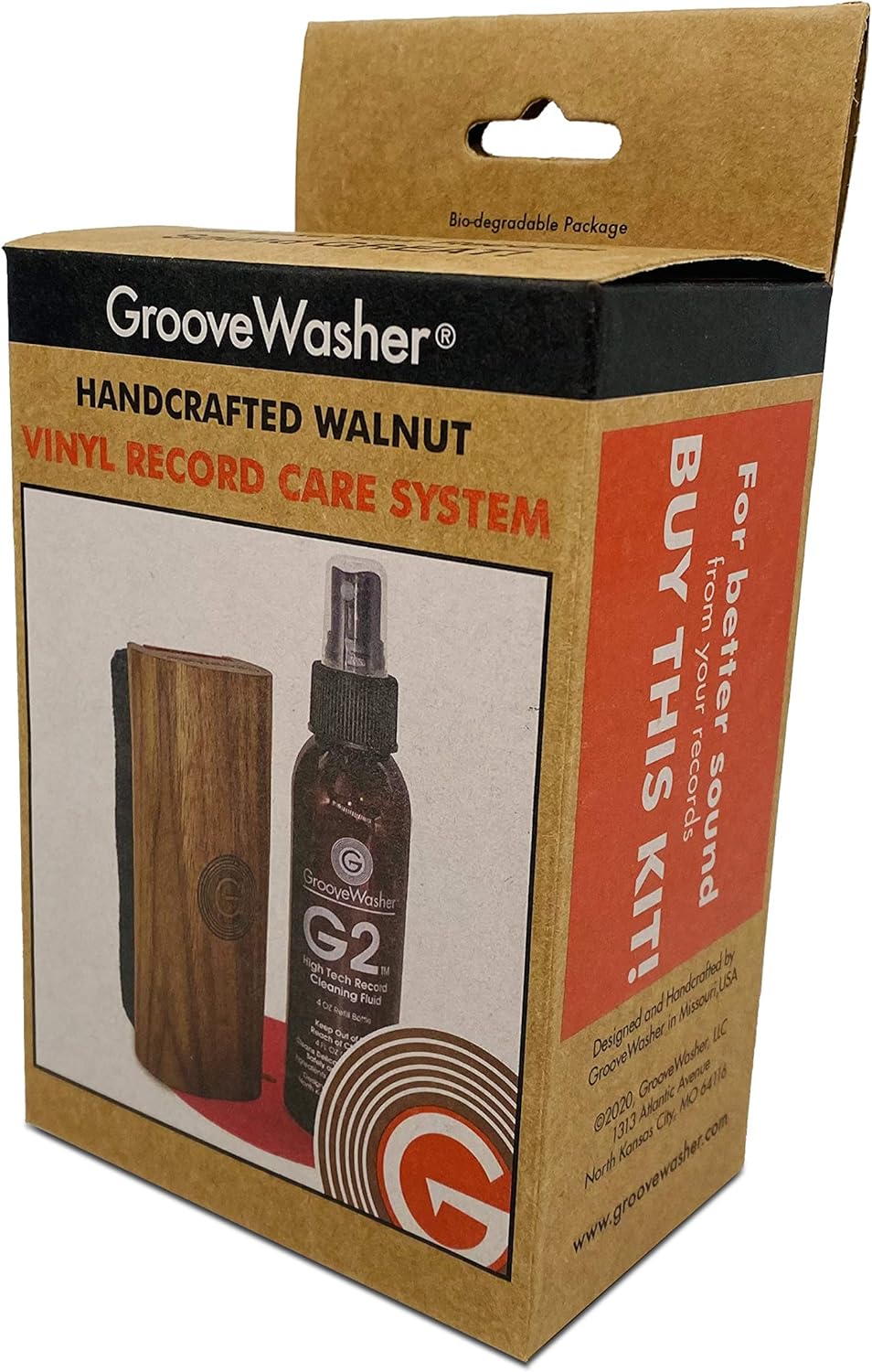 best groove boxes on Amazon Com Groovewasher Walnut Record Cleaning Kit Electronics