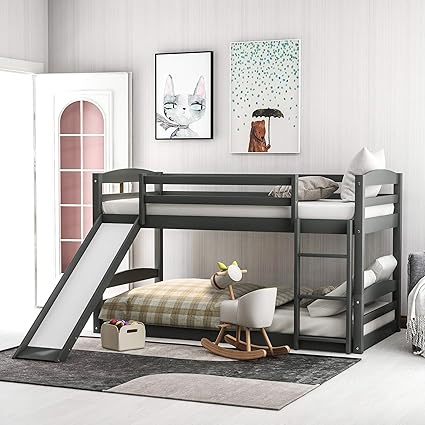 double bunk bed with slide