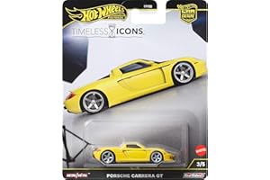 Hot Wheels Premium Car Culture Collectible Toy Car, 1:64 Scale Die-Cast Porsche Carrera GT, Timeless Icons Vehicle with Real Riders Tires