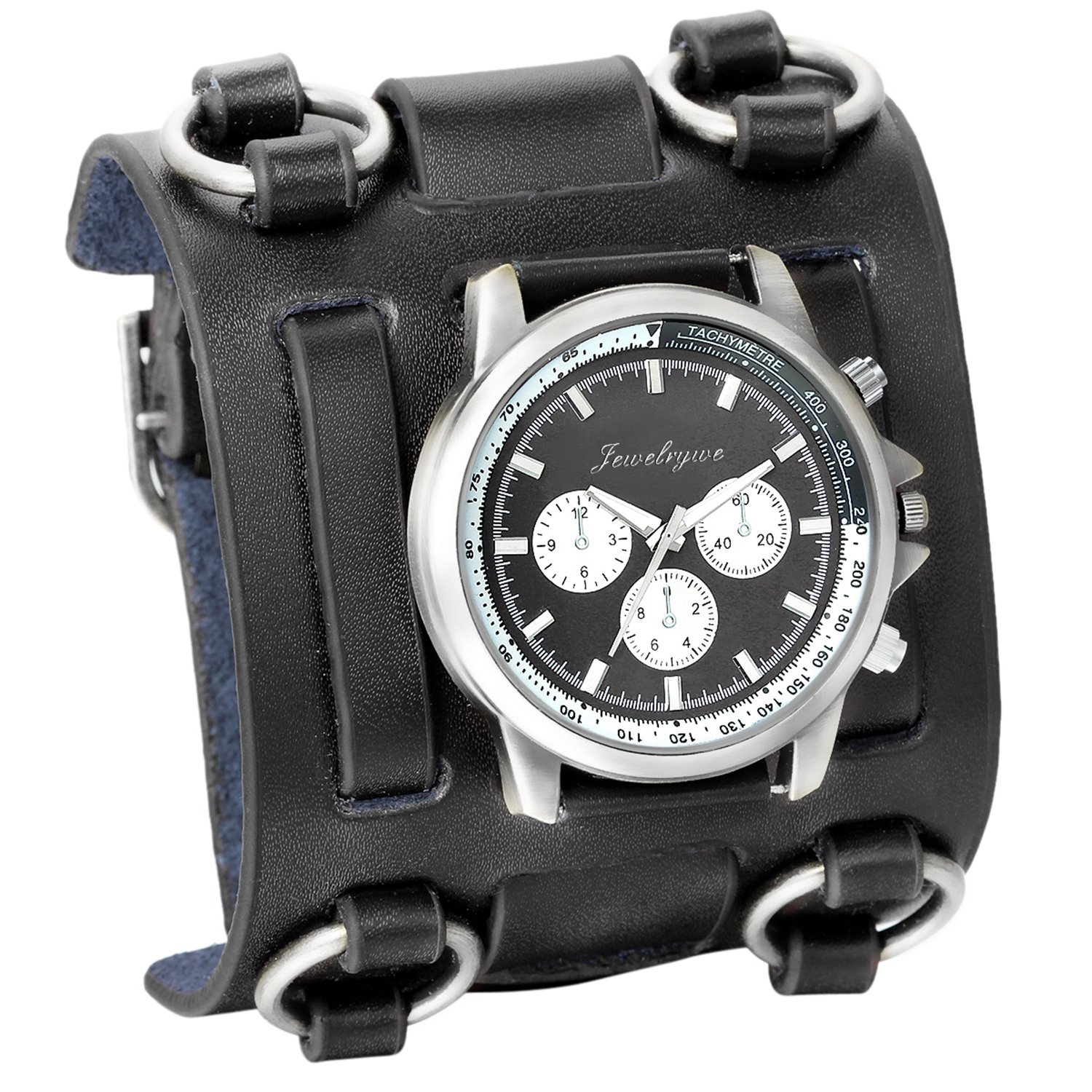 leather wristband watch