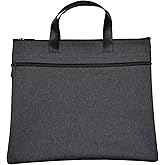 Enyuwlcm Waterproof Zipper Document Bag Handle Meeting Office Organizer Briefcase Black