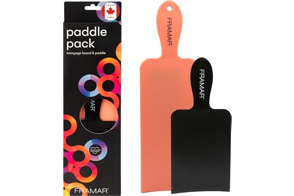 FRAMAR Foil/Balayage Board and Paddle Set, Hair Colour Board for Hair Bleach, Hair Dye, Hair Colour, Long board and Short Boa