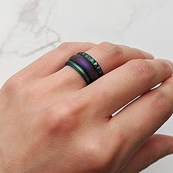 Knot Theory Cosmic Purple Silicone Ring for Men