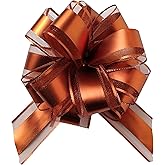 sxvblly 6 PCS Large Pull Bows 6 Inch Coffee Color Bows for Gift Wrapping Wedding Basket Christmas Birthday Party Valentine's Day Gift Boxes and Flower Decorations