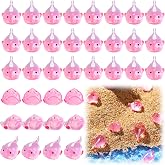 Gemscream 50 Pcs Mini Resin Animals Tiny Small Blobfish Figurine, Ordinary | Tiny Blob Fish for Fairy Garden Landscape, Aquarium Terrarium Decor, Micro Miniatures Theme Accessories, DIY Crafts