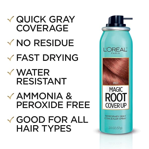 L’OREAL PARIS MAGIC ROOT COVER UP GRAY CONCEALER SPRAY RED 2 OZ.(PACKAGING MAY VARY)