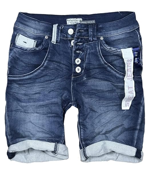 Eight2Nine Damen Short Jeansshort Sweat Jeans Bermuda 5 Pocket by URS
