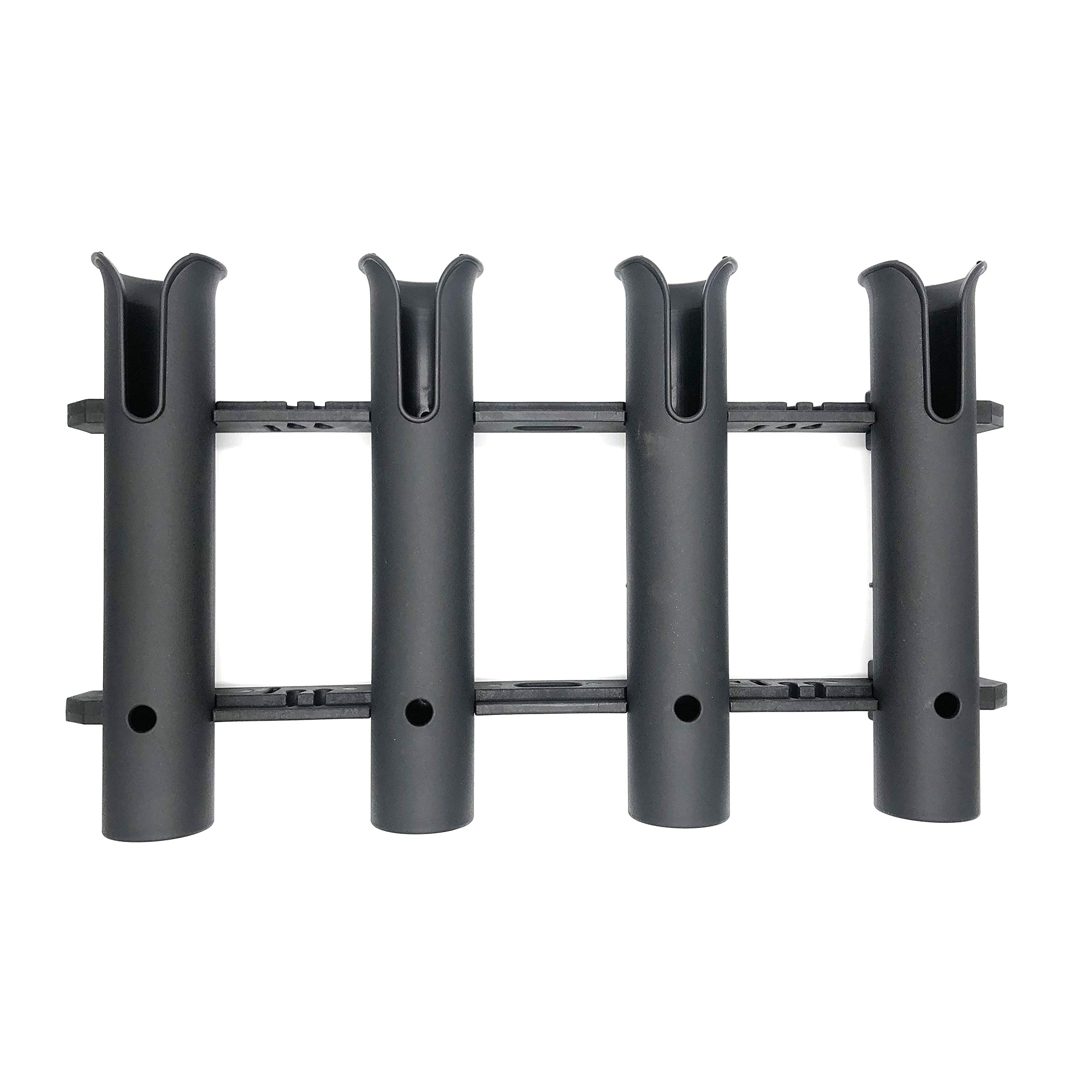 HiUmi Wall Mounted Fishing Rod Holders Tubes Links Fishing Rod Holder Rack Rests (4-Pole-Black) โ image 1