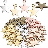100pcs 16mm Alloy Star Charms Tibetan European Star Shape Charm Jewelry Charms Star Pendant for Necklace Bracelet Crafts Jewelry Making, 5 colors