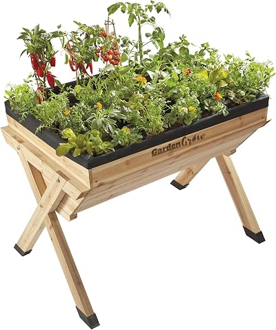 Garden Grow Medium Vegetable Planter Raised Bed Wooden Garden Planter