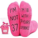 HAPPYPOP Fun Birthday Gifts Women - Fuzzy 30 31 32 33 34 35 36 37 38 39 40 Year Old Socks