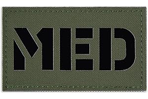 Petac Gear IR Infrared Reflection MED Medical Tactical Fastener Patch Hook-Fastener Backing 3.5x2 (RG)