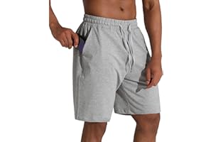 THE GYM PEOPLE Men's Lounge Shorts with Deep Pockets Loose-fit Jersey Shorts for Running,Workout,Training, Basketball