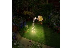 Mousike Solar Lights Outdoor Garden Decor, Large Hanging Lantern Solar Watering Can for Front Porch Lawn Patio Backyard (90 Warmwhite LED)