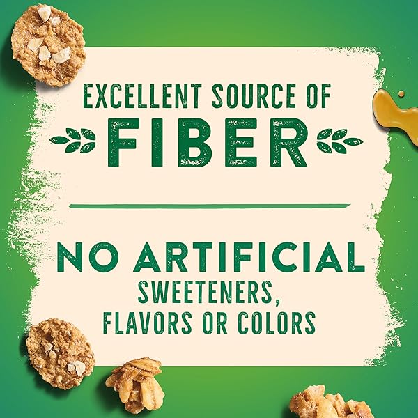 NATURE VALLEY APPLE CINNAMON BREAKFAST CEREAL WITH FLAKES, GRANOLA CLUSTERS AND REAL APPLE PIECES, EXCELLENT SOURCE OF FIBER, 14.5 OZ