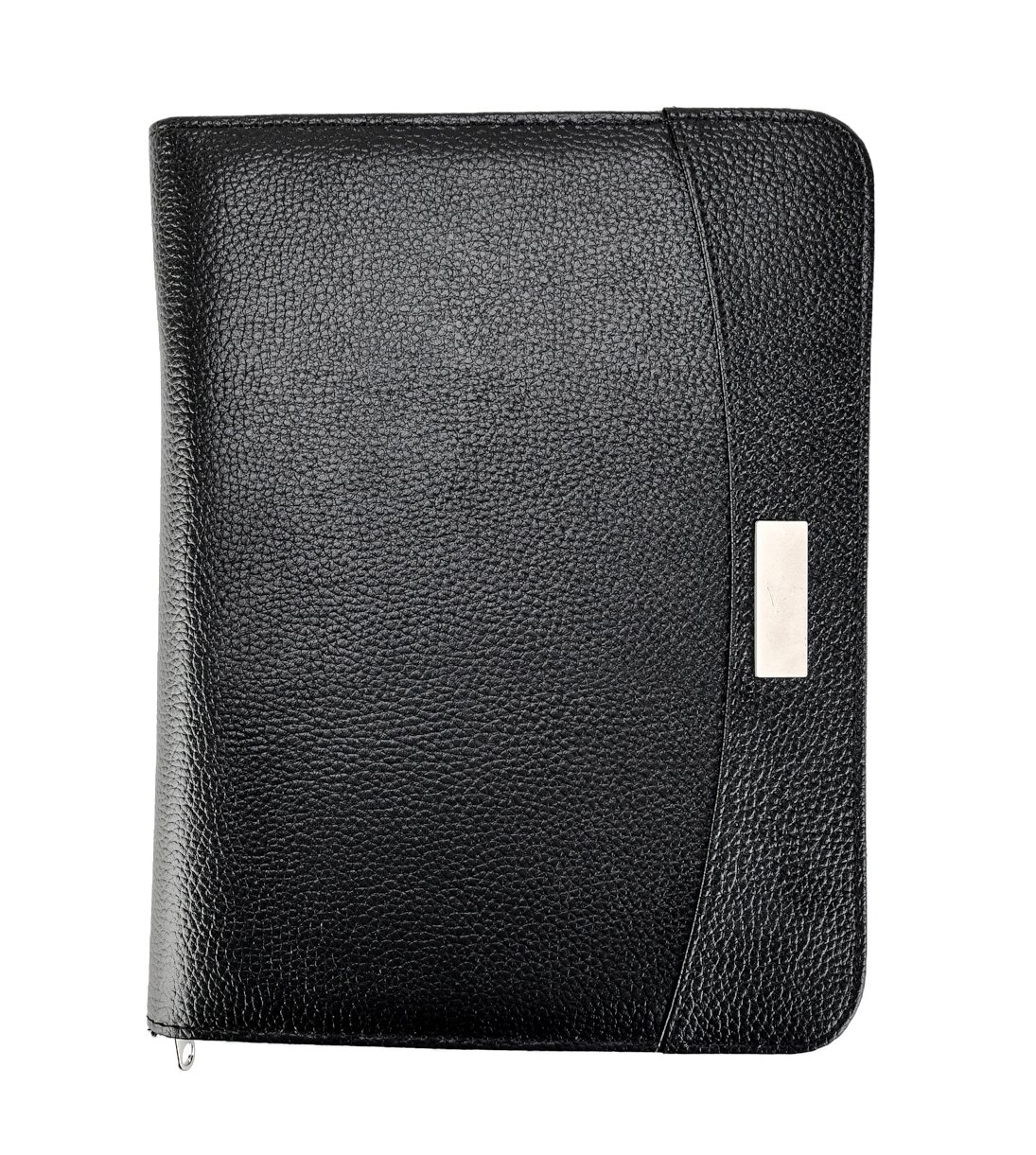Arpan A5 Zipped Business Executive Conference Folder with Calculator & Pad Ring Binder Portfolio - Black