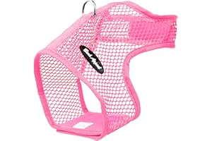 Bark Appeal Pink Netted Mesh Wrap N Go Dog Harness for Small-Medium Pets – Soft Netted Mesh Vest Harness for Dogs, Puppies, Kittens & Cats – Easy Buckle-Free Design for a Comfortable Fit – Medium